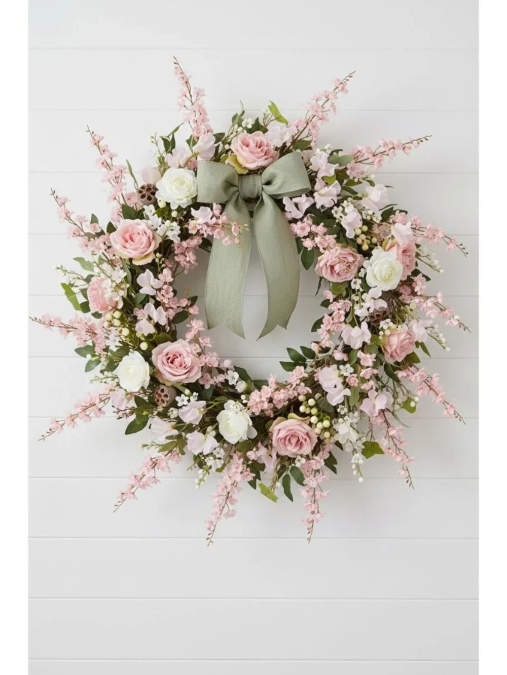 Pink Artificial Filler Flowers Set of 4 18 Inch Mini Blossom Stems for Wreaths A